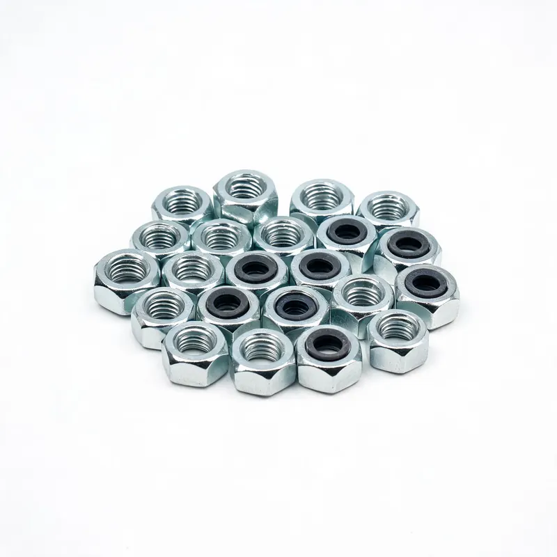 Industrial steel hex nuts and nylock lock nuts